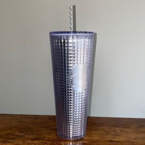 Starbucks Silver Grid Reusable Cold Cup Venti